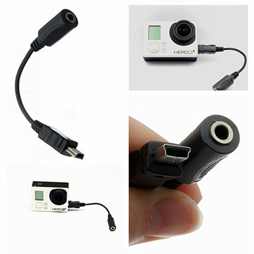 MageCrux Mini Usb To 3.5Mm Audio Microphone Mic Adapter Cable For Gopro 3 3+ Camera - Walmart.com