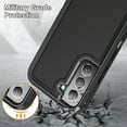 thumbnail image 2 of JTCASES for Samsung Galaxy S23 Case, Shockproof Anti-drop PC Frame Anti-slip Strip Silicone Back Shell Rugged Anti-scratch for Samsung Galaxy S23 (6.1" 2023) - Black, 2 of 8