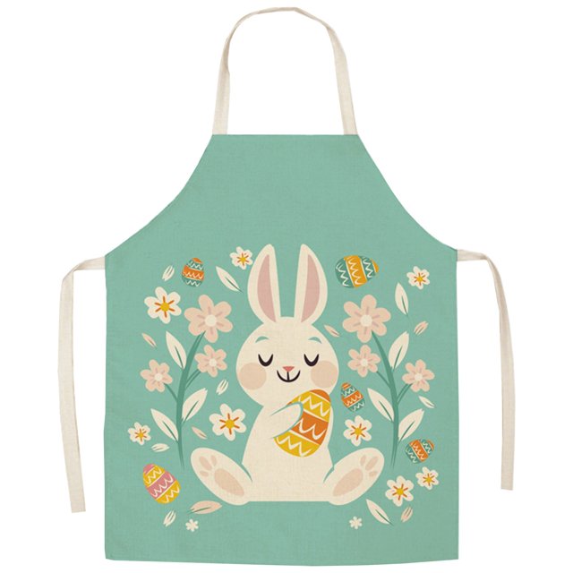 pdqouc Easter Series Household Printing Linen Apron Kitchen Multi Function Apron Funny Personality Creative Apron for Cooking Kitchens, Gardening Aprons for Women Men