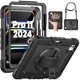 thumbnail image 1 of Funda SEYMAC para iPad Pro 11 2024 con protector de pantalla, color negro, 1 of 8