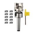 thumbnail image 4 of Heavy Duty Mt2 M10 Shank 400R 50Mm Face Milling Cutter With Carbide Insert, 4 of 8