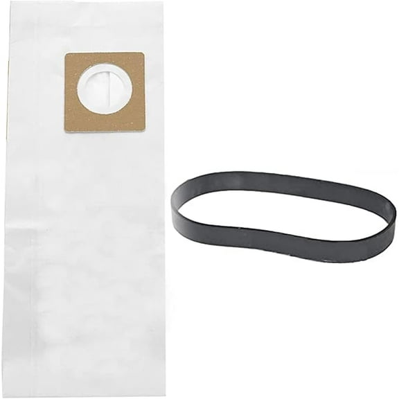 Replacement Part For Hoover Models CH54013, CH54015 Commercial Upright Vacuum Cleaner Paper Bags 10pk With One Flat Belt