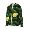 thumbnail image 2 of Daiia Fresh Avocados UPF 50+ Sun Protection Hoodie Jacket Lightweight Long Sleeve Sun Shirt for Women Men with Pocket Hiking Outdoor-Small, 2 of 9