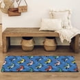 thumbnail image 4 of Blue Cartoon Dinosaurs Text Pattern Bathroom Rugs Mat,Non Slip Microfiber Bathroom Rug,Rubber Backing,Soft Bathroom Mats for Bathroom Floor,Tub and Shower,47x17in(120x43cm), 4 of 5