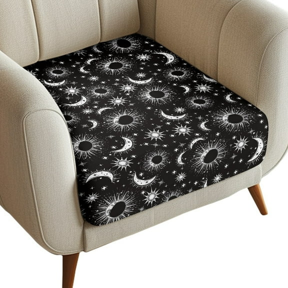 ZUXONGSY Galaxy Couch Cushion Covers Moon Sun Sofa Seat Cushion Slipcovers Size S Individual Couch Cushion Covers Dust Protective Cover for Living Room Bedroom Office