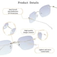 thumbnail image 3 of LifeArt Blue Light Blocking Glasses, Computer Reading Glasses, Anti Blue Rays, Reduce Eyestrain, Stylish for Men and Women(White,+1.00 Magnification), 3 of 5