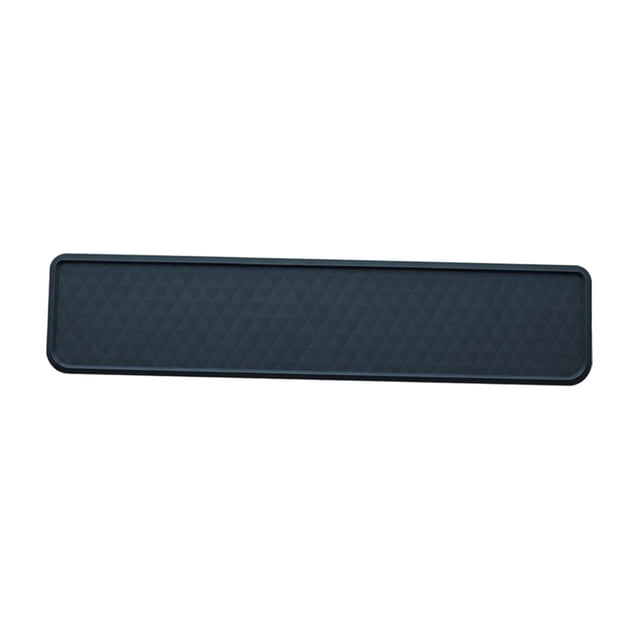 Alfombrilla de silicona para nevera, alfombrilla antideslizante para debajo del refrigerador, a prueba de fugas, a prueba de derrames Negro