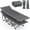 Dark Grey, variant on Outsunny Camping Cot for Adults with Cushion, Folding Bed, Dark Grey