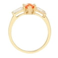 thumbnail image 2 of 2 ct Marquise Cut Simulated Red Diamond 3 Stone 14K Yellow Gold Womens Engagement Ring, 2 of 4