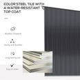 thumbnail image 2 of EDOEMSE Outdoor Garden Storage Shed Galvanized Steel Tool House, Tool Storage Shed, Gray, 2 of 7
