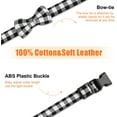 thumbnail image 3 of Plaid Bow Tie Dog Collar Unique Lock Buckle Soft Comfortable, Adjustable Comfy Bowtie for Small Medium Large Dogs Cats Pets Cute Bowtie Detachable, 3 of 6