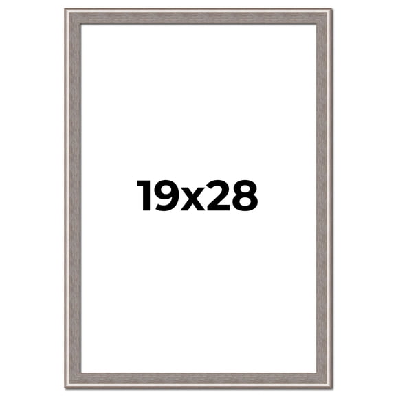 19x28 Frame Grey Real Wood Picture Frame Width 1.25 inches | Interior Frame Depth 0.5 inches | Hans