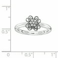thumbnail image 2 of Diamond Sterling Silver and Black-Plated Flower Ring, 2 of 6