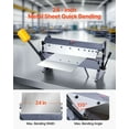 Box and Pan Brake, 24 in Sheet Metal Bending Brake,16-Gauge Mild Steel ...