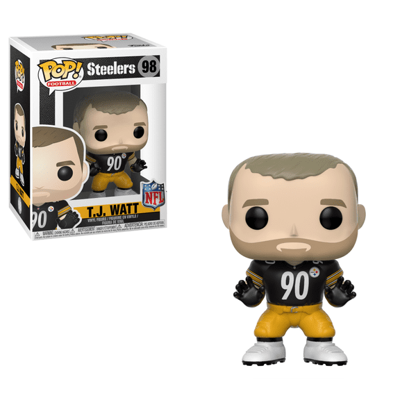 Funko POP Collectible Vinyl Figure, NFL Steelers TJ Watt, 375"