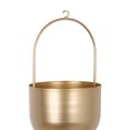 thumbnail image 3 of Olla Redonda Cesta colgante nórdica de hierro forjado para balcón, soporte redondo para maceta (dorado) Wdftyju Libre de BPA, 3 of 3