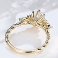 thumbnail image 3 of solitaire jewels 1.7CT Twisted Shank Oval Moissanit Engagement Ring For Women, 10K Yellow Gold, 3 of 6