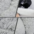 thumbnail image 2 of HomGarden 30" Calming Donut Pet Dog Puppy Bed Soft Faux Fur Fluffy Gray, 2 of 8