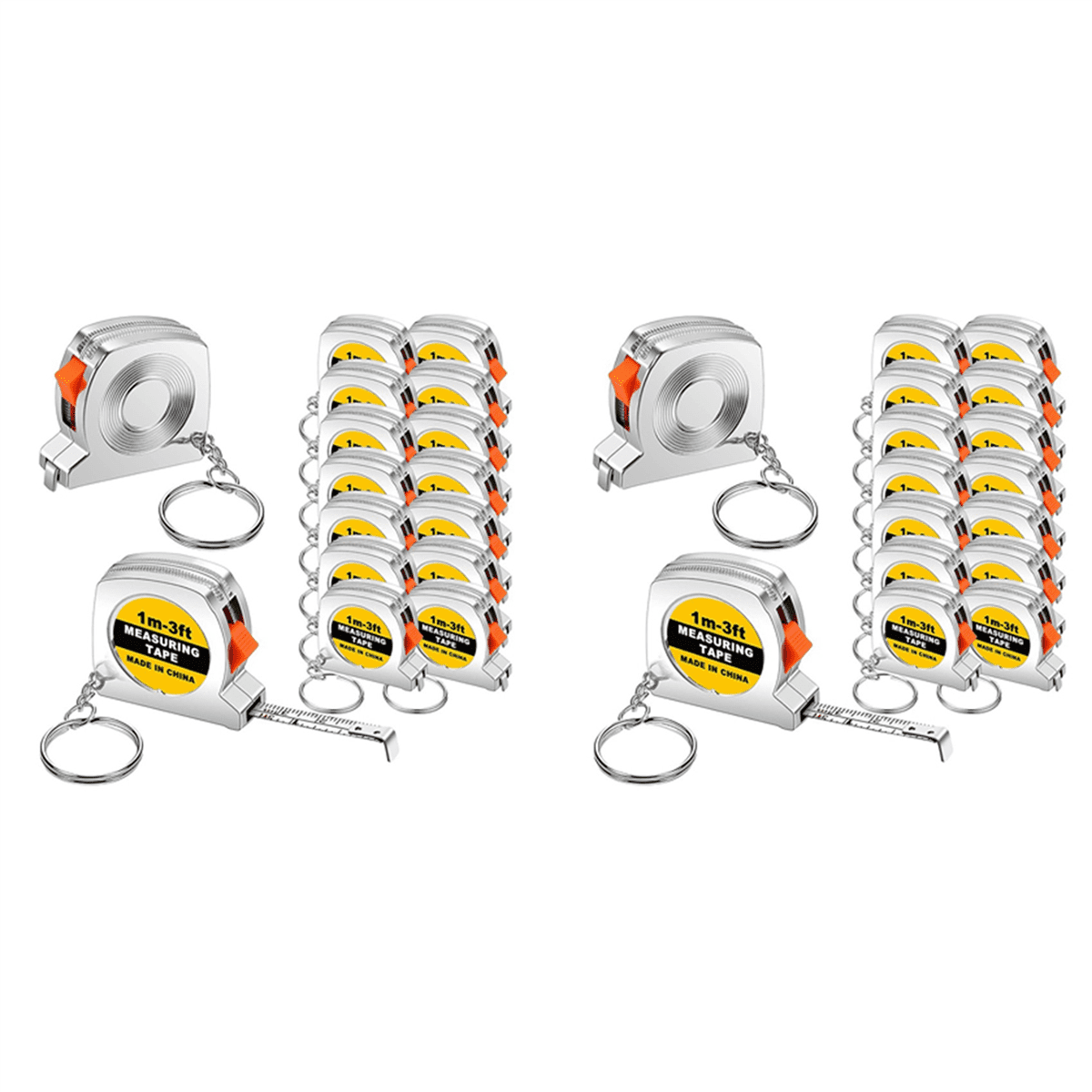 100 Pcs Keychain Tape Measure Tape Measure Functional Pocket Tape Measure Small Tape Measure Retractable for Adult Kids
