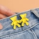 thumbnail image 2 of Cute Bear No-Sew Waist Button, Jean Buttons Pins For Loose Jeans Waist Button, No Sewing Required, Waist Tighten Metal Waist Button Pin For Jeans, 2 of 3