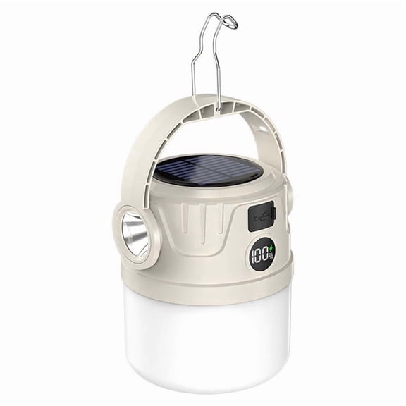 Camping Lantern Portable Solar Camping Light Dimmable Rechargeable Tent Lamp Battery Bright Hanging Lights Hiking