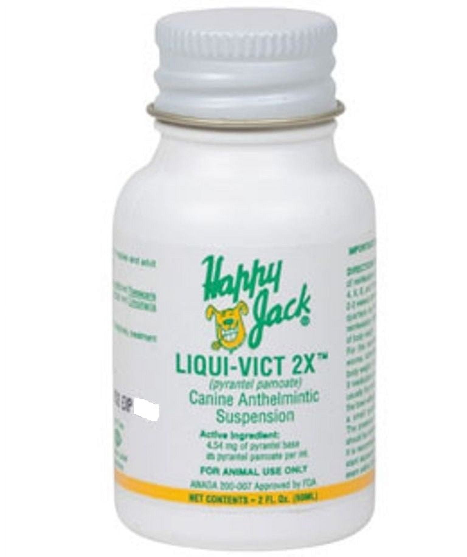 Happy Jack Liqui Vict 2X Dog Canine Wormer Round Hook