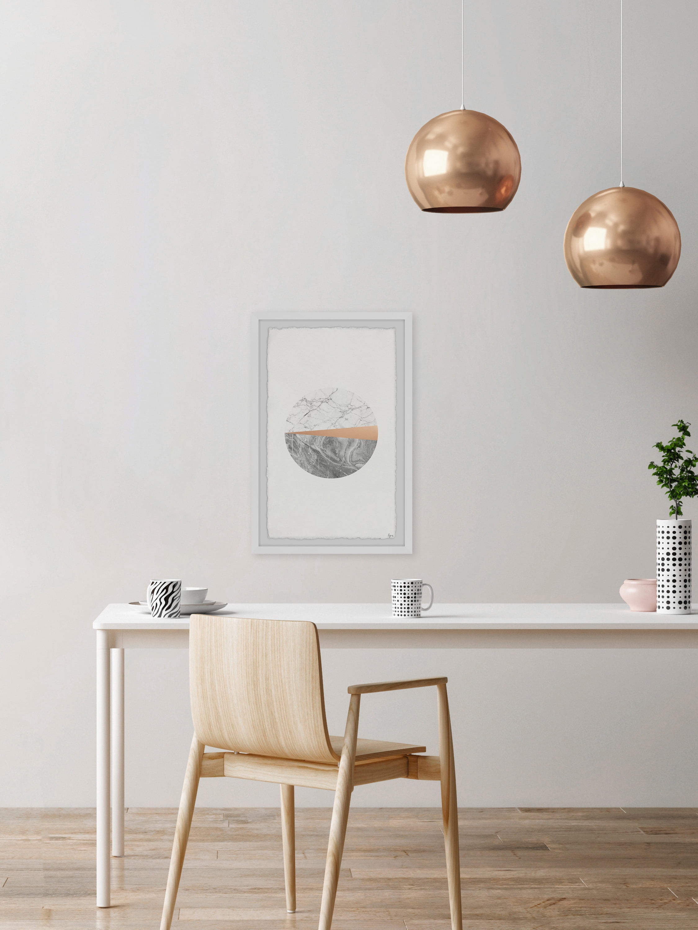 Marmont Hill Pink Sliver Ii By Eyre Tarney Framed Wall Art, 20.00" x 1.50"