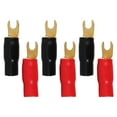 thumbnail image 3 of FELTECHELECTR 3 pares de conectores de crimpado de pala de calibre 0, chapados en oro y cobre, para cable de altavoz (rojo y negro), 3 of 5