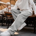 thumbnail image 5 of Sweatpants For Men Fleece Lined Straight Leg Pants With Elastic Drawstring Waist And Pockets For Winter Casual Weekend Wear, 5 of 7