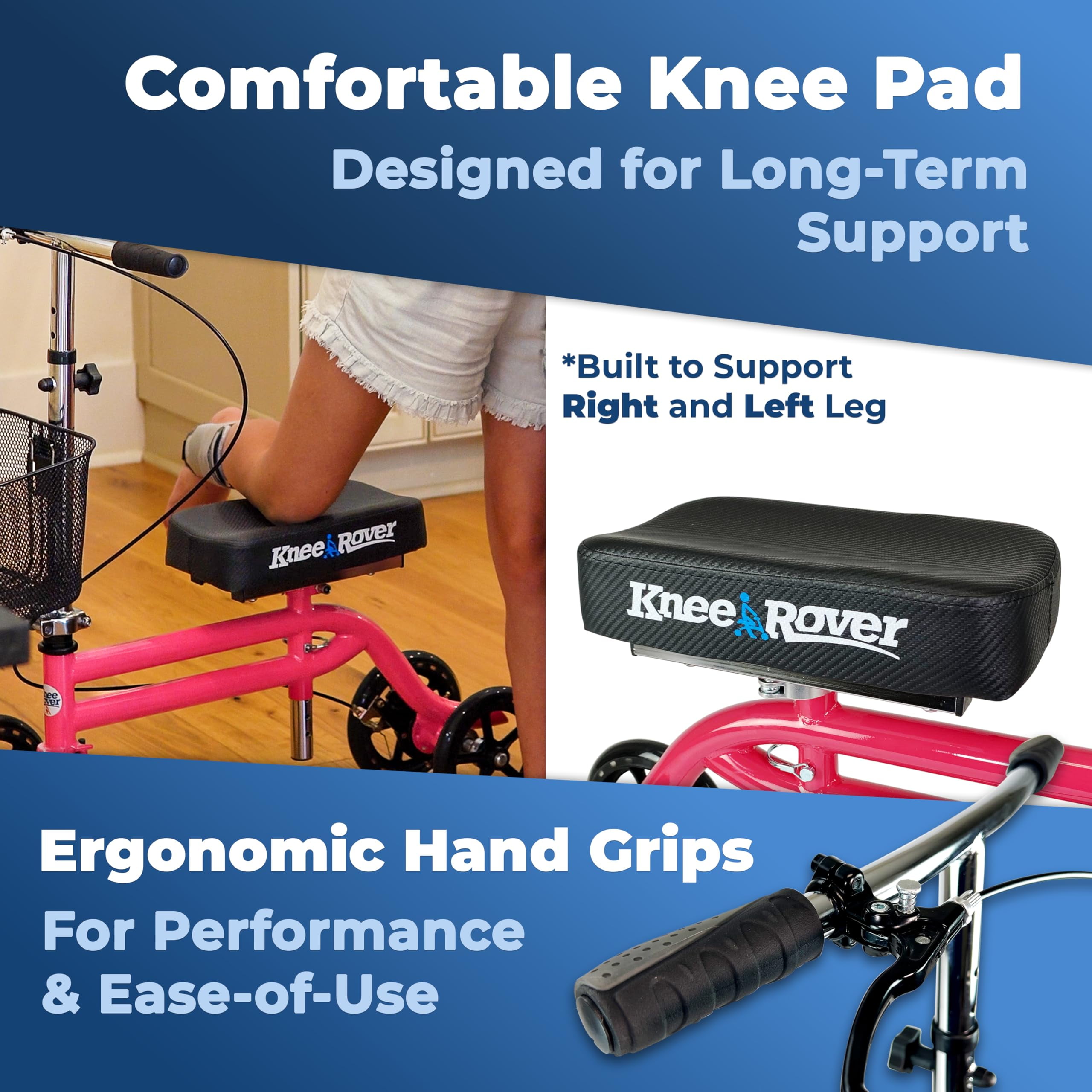 KneeRover Steerable Knee Scooter Knee Walker Crutch Alternative in