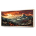 thumbnail image 2 of Designart "Wonderland Sunset Yellow Lakeside Mountains III" Extra Large Landscapes Framed Wall Art - Country Yellow Forest River Mountains Hallway Framed Wall Art Decor, 2 of 6