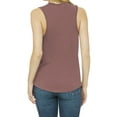 thumbnail image 2 of Women's Sleeveless Jersey Muscle Tank Mauve 2X-Large, 2 of 5