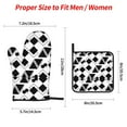 thumbnail image 3 of ZICANCN Oven Mitts and Pot Holders Sets, Black Checkered Seamless Pattern Baking Sets Kitchen Heat Resistant 4 Pieces, 3 of 8