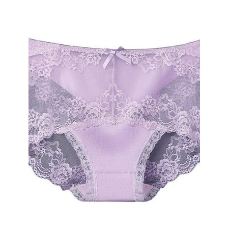 

Women s Sexy Lace Panties High-Rise Tummy Control Lingerie Underwear Briefs Floral Lace
