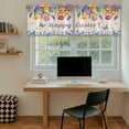 thumbnail image 5 of Easter Tier Curtains 24 Inch Length, Tulip Flowers Spring Easter Egg Bunny Butterfly Beige Cafe Short Curtains for Bathroom Sink, Small Kitchen Curtain Light Filtering Drapes 2 Panels 27.5"Wx24"L, 5 of 8
