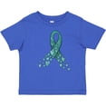 thumbnail image 3 of Inktastic Ovarian Cancer Awareness Teal Ribbon Made of Hearts Boys or Girls Baby T-Shirt, 3 of 5