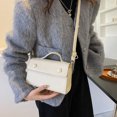 Women's Leather Satchel Purse Handbag,White,White，G31117