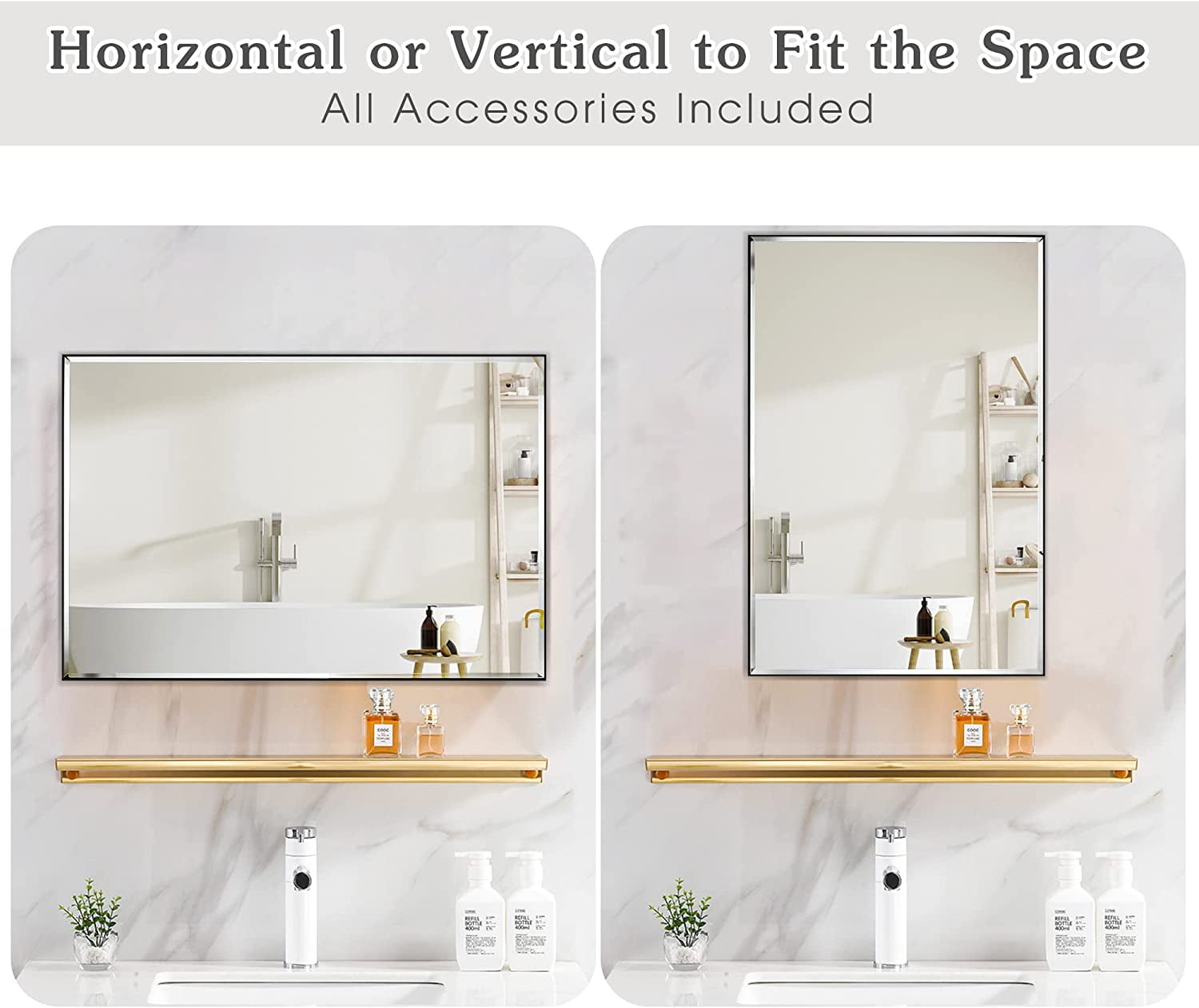 ZXNYH 27 x 40 Inch Rectangle Wall Mirror, Aluminum Frame Rectangular Mirror for Bathroom, Vanity, Bedroom, Living Room, Entryway, Wall Mounted Horizontal or Vertical, Black - Walmart.com ZXNYH 27 x 40 Inch Rectangle Wall Mirror, Aluminum Frame Rectangular Mirror for Bathroom, Vanity, Bedroom, Living Room, Entryway, Wall Mounted Horizontal or Vertical, Black - Walmart.com
