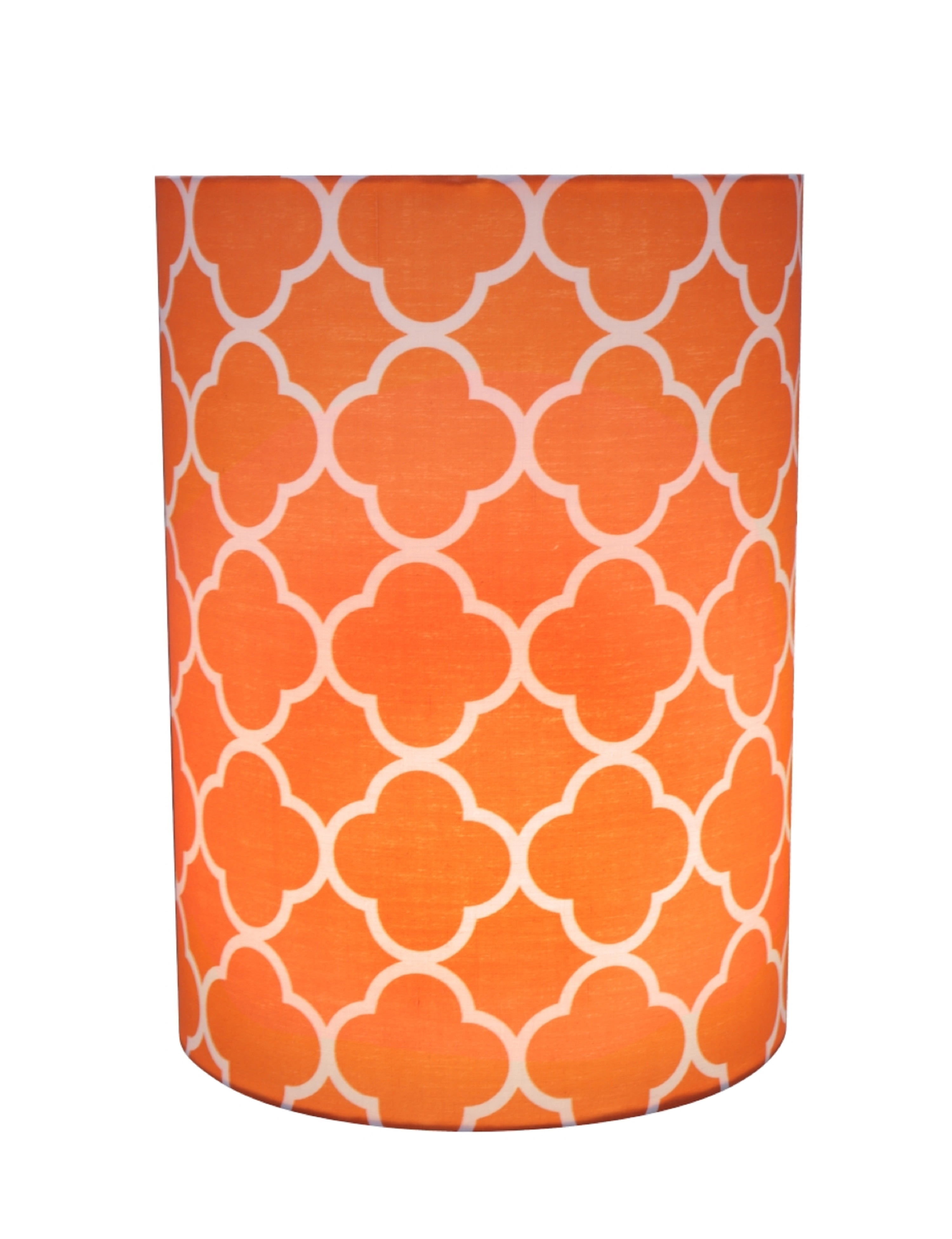 Aspen Creative 31129 Transitional Drum (Cylinder) Shaped Spider Construction Lamp Shade in Orange, 8" wide (8" x 8" x 11")