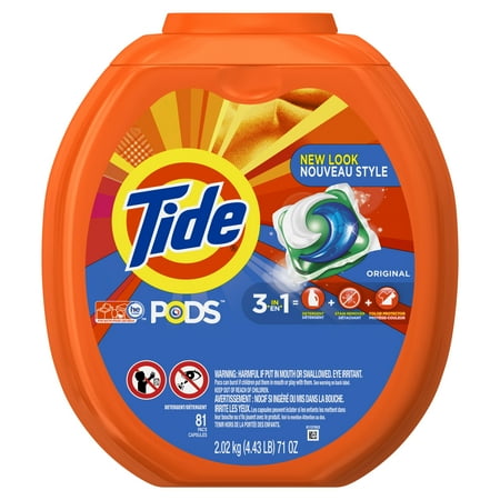 Tide PODS Liquid Detergent Pacs, Original, 81 count