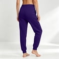 thumbnail image 5 of Women's Tapered Joggers with Pockets High Waist Elastic Drawstring Sweatpants, Ribbed Ankle Cuffs Casual Pants,3XL, 5 of 7