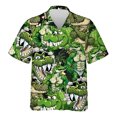thumbnail image 3 of Camisa hawaiana con estampado 3D de animales divertidos para hombre, camisas Aloha con patrón de cocodrilo, blusas casuales holgadas de manga corta con solapa de verano, 3 of 5