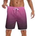 thumbnail image 6 of LMOIPLI Mens Swim Trunks with Mesh Liner Quick Dry Bathing Suits Beach Vacation Swimsuit Board Shorts with Pocket Hot Pink S, 6 of 7