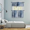 thumbnail image 5 of Blue Kitchen Curtains Sets for Windows 36 Inch Length, Retro Oil Painting Modern Abstract Art Aesthetics Rod Pocket Window Treatments Tier Curtains and Valances Set for Bedroom/Bathroom, 5 of 8