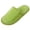 A Green, variant on Plush Furry Slippers for Women Men Lightweight Flat Slip on Outdoor Indoor Backless Winter Warm Slide Shoes