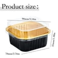 thumbnail image 3 of Cozeii Mini Square Cake Pans with Lids, 3.5 Inch Aluminum Foil Pans Disposable Cake Pans for Party Picnics Muffins Cupcakes (Black）, 3 of 6