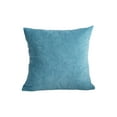 thumbnail image 2 of Modern Light Wind Pillow Set | Patchwork Velvet Cushion Cover & Insert | 40x40cm Sofa Pillow for Living Room, Chair & Office | Soft Polyester Blend | Light Blue, 2 of 7