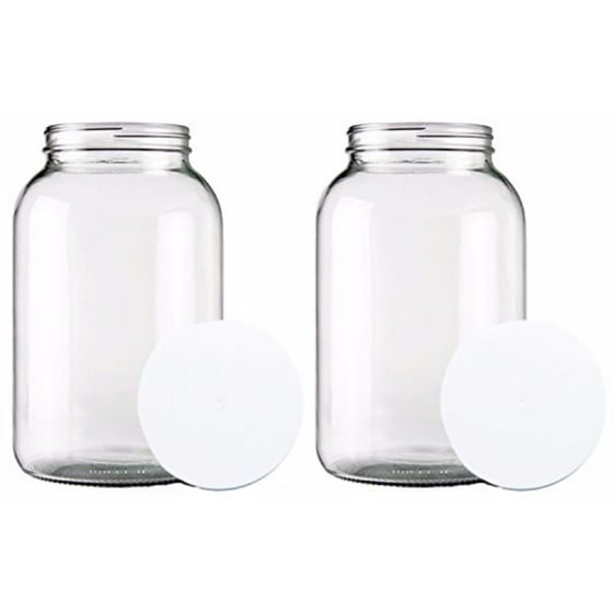 One Gallon Glass Jar with LidSet of 2