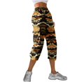 thumbnail image 6 of Stephy Women's Casual Camouflage Print Cargo Pants Stretch Elastic Waist Tapered Pants with Pockets, Orange, XL, 6 of 7