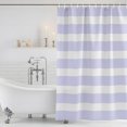 thumbnail image 6 of Extra Long Shower Curtain 72x96 Inch, Purple Striped Shower Curtain Waterproof Bathroom Decor, Modern Classic Horizontal Stripes Fabric Bath Curtain Set Accessories with Hooks, 6 of 7